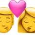 👩‍❤️‍💋‍👨 kiss: woman, man display on Apple